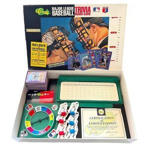 VINTAGE CLASSIC MAJOR LEAGUE BASEBALL 1991 COLLECTOR'S EDITION TRIVIA BOARD GAME